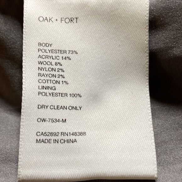 Oak & Fort NWOT Faux Fur Button Down Fully lined coat L/G - Picture 7 of 8